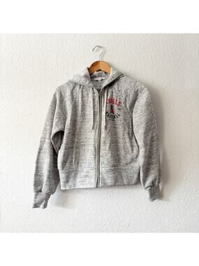 MLB Angels zip up hoodie womens small gray heather active sports baseball